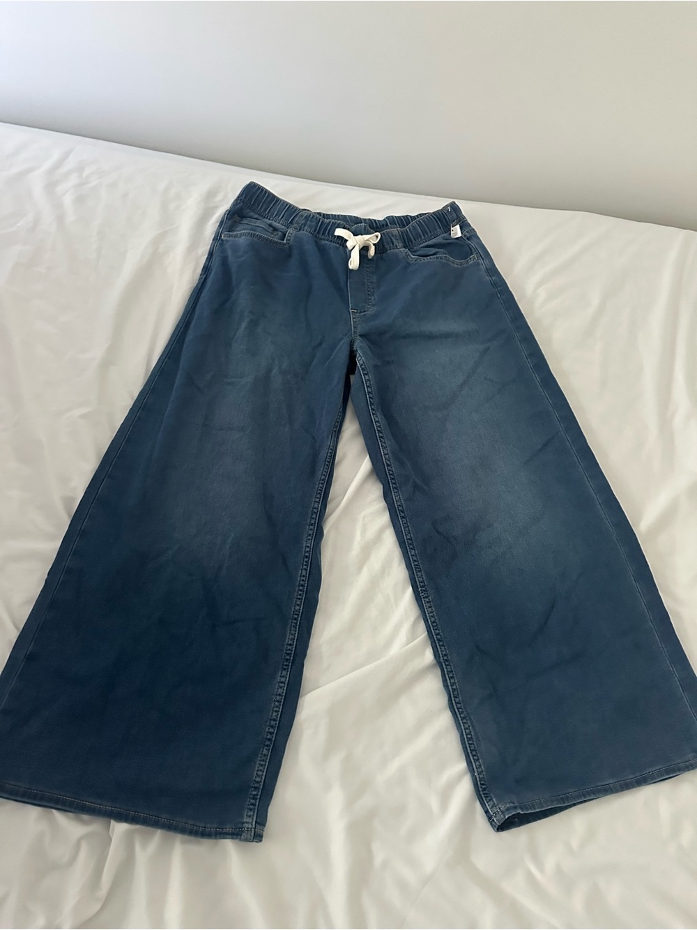 GAP Wide-Leg Drawstring Jeans - Navy
